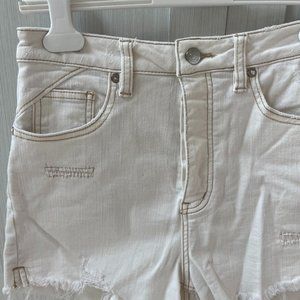 White CRVY Free People Denim Shorts
